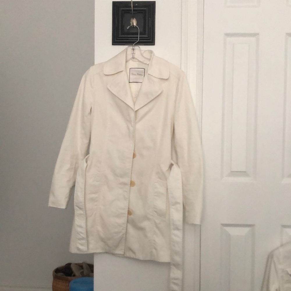 Talula Babaton White Trench-Style Coat